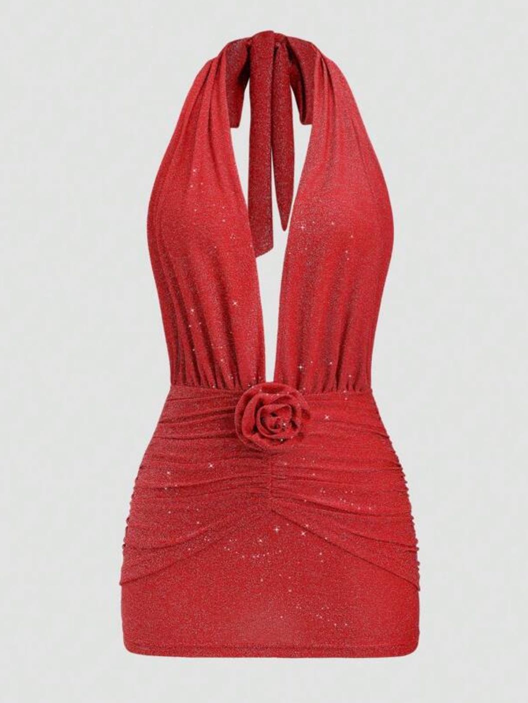 Sparkly mini red dress