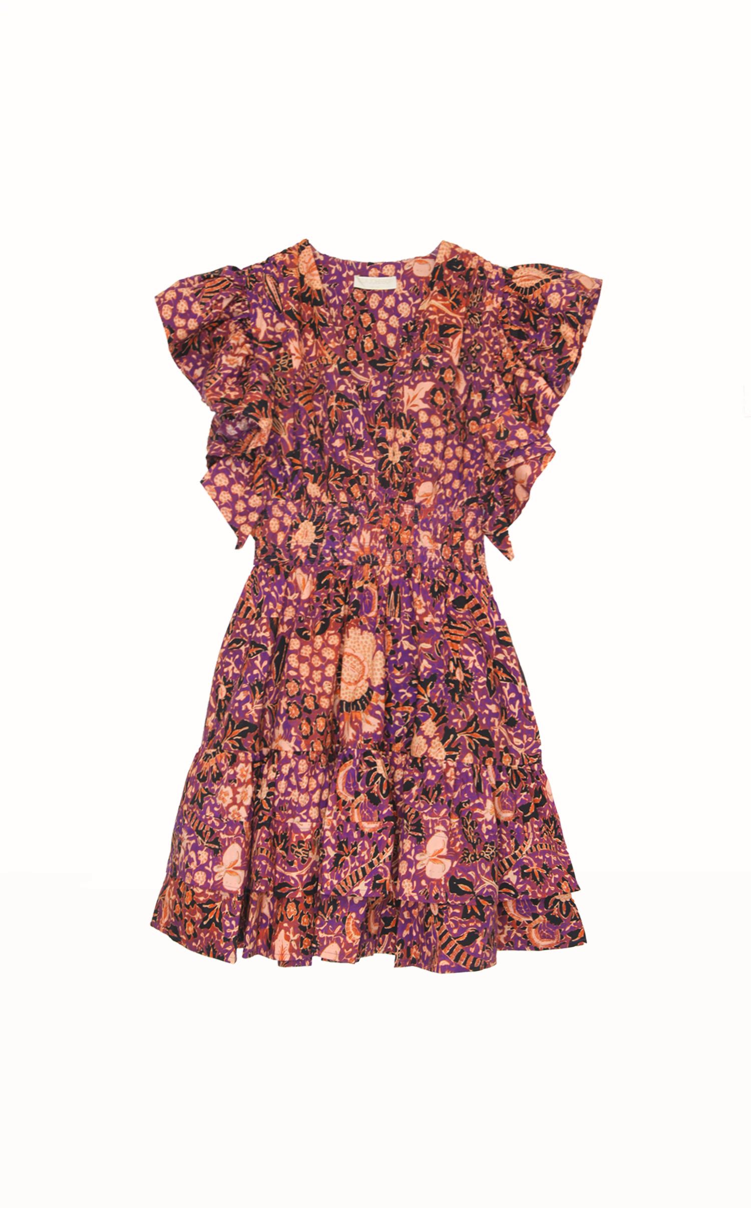 Mini fall floral dress