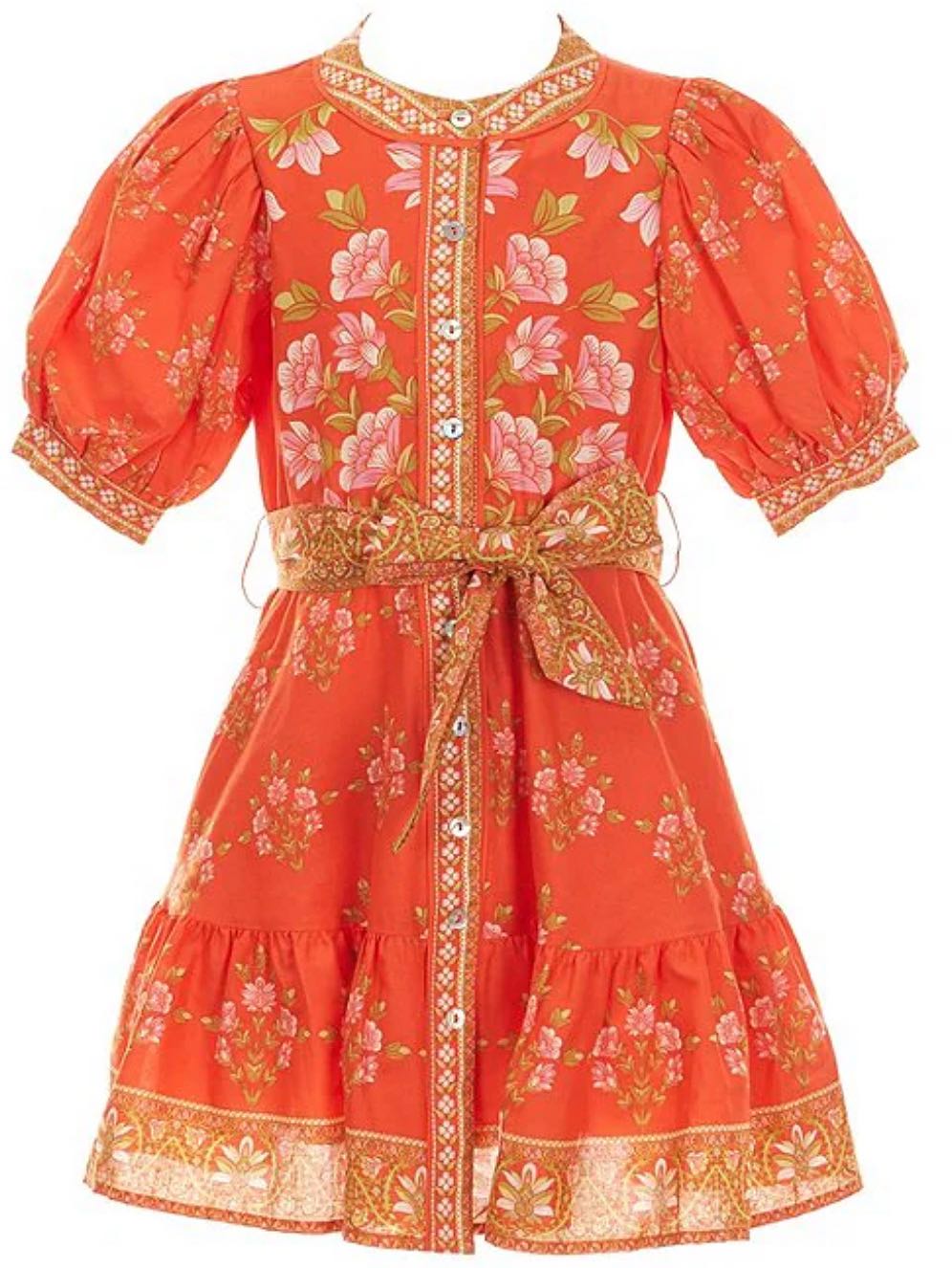 Bubble Sleeve Floral Dress