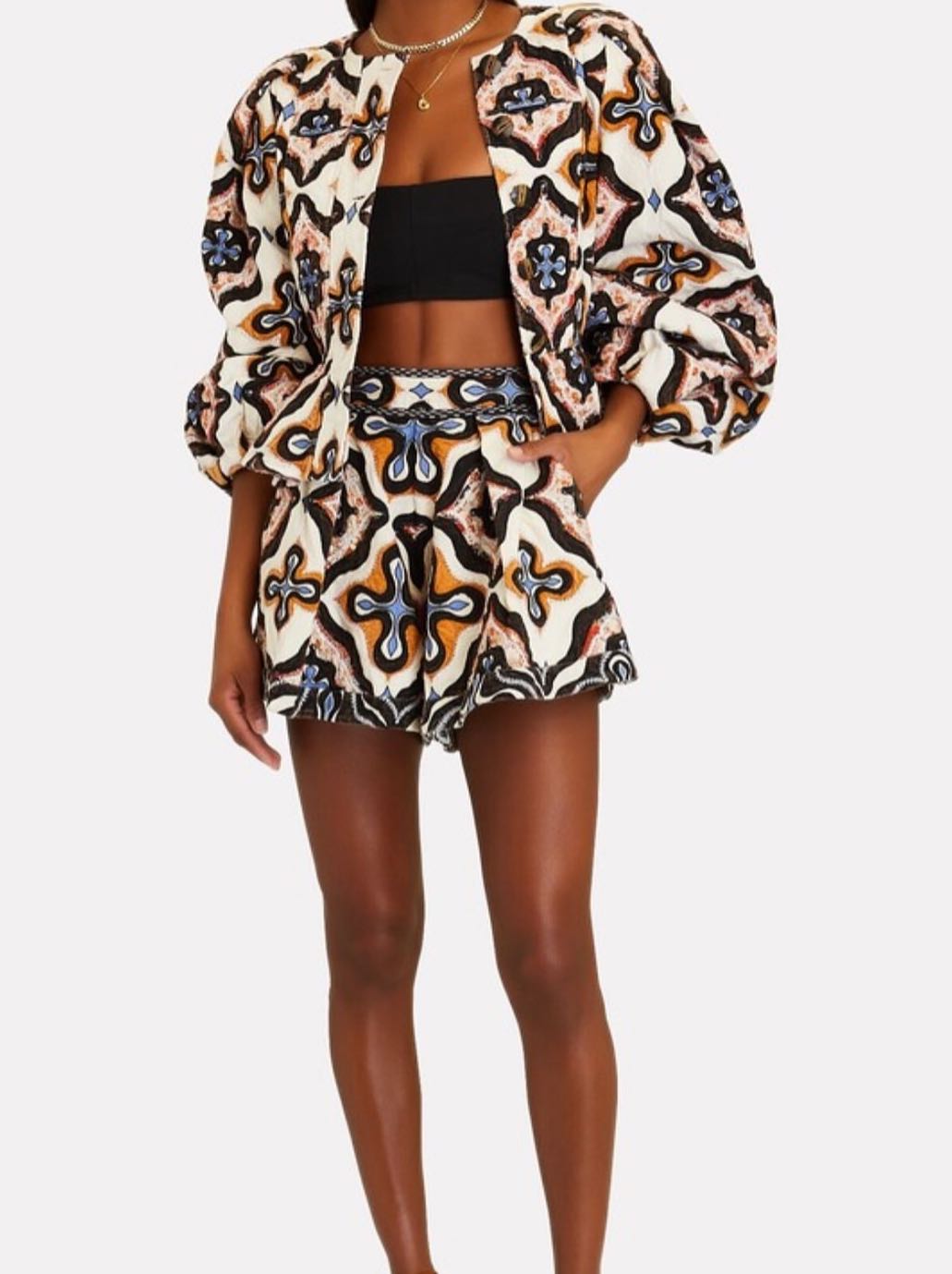 Quilted Jacket and shorts Set