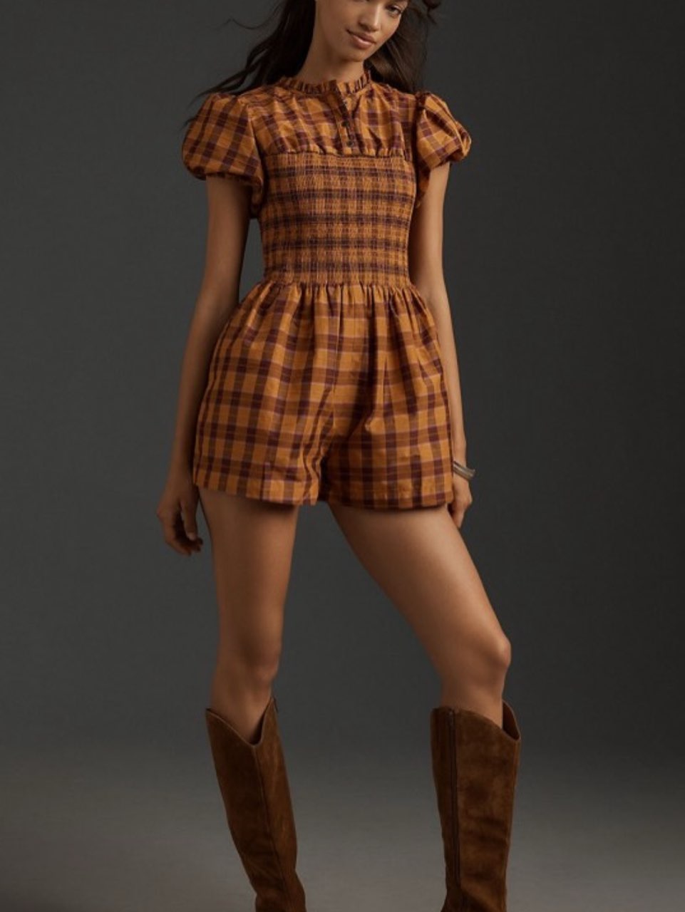 Gingham Romper
