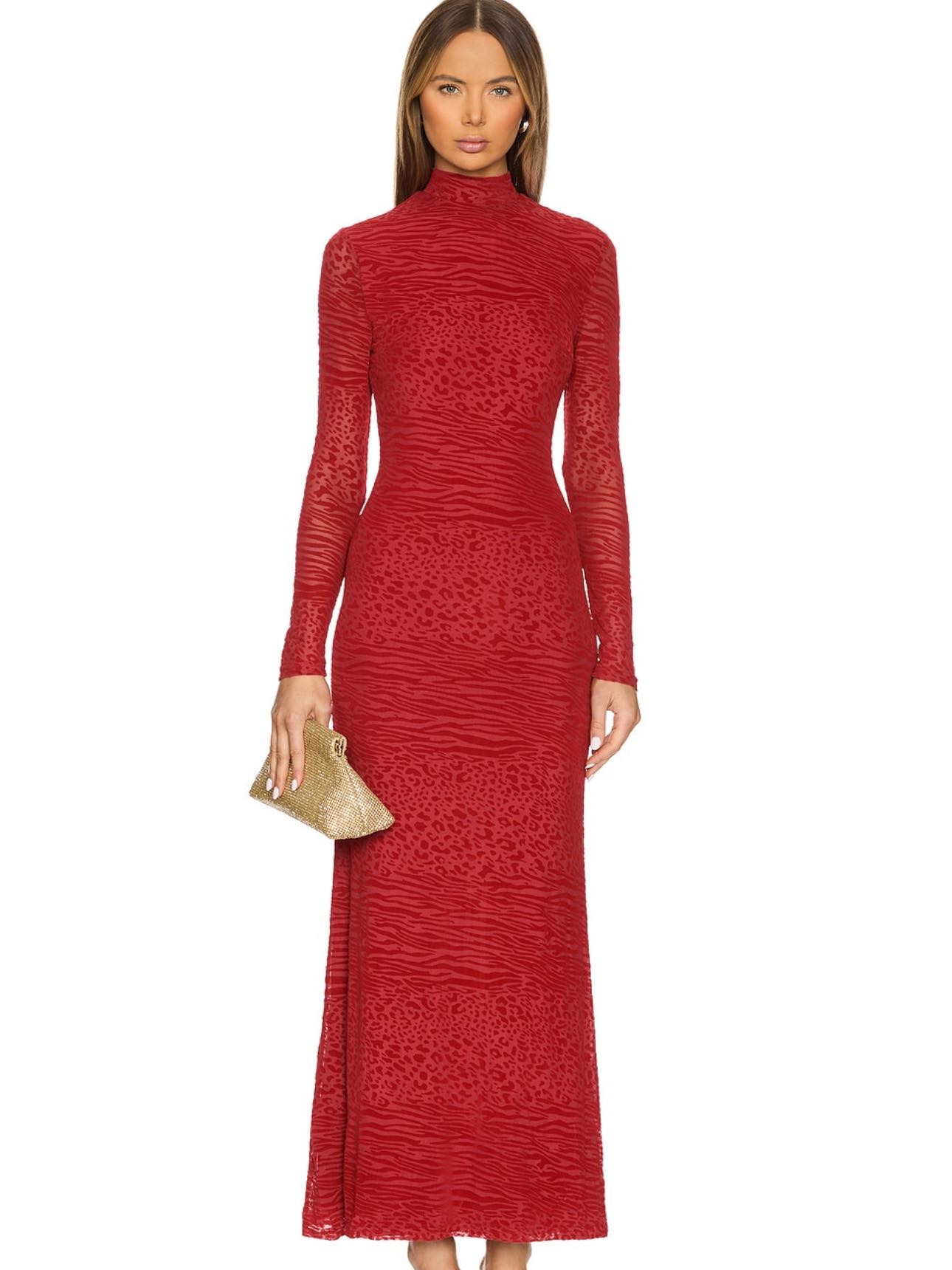 Red Winter Maxi Dress