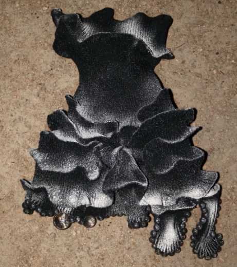 Black Ruffled Statement Accessory