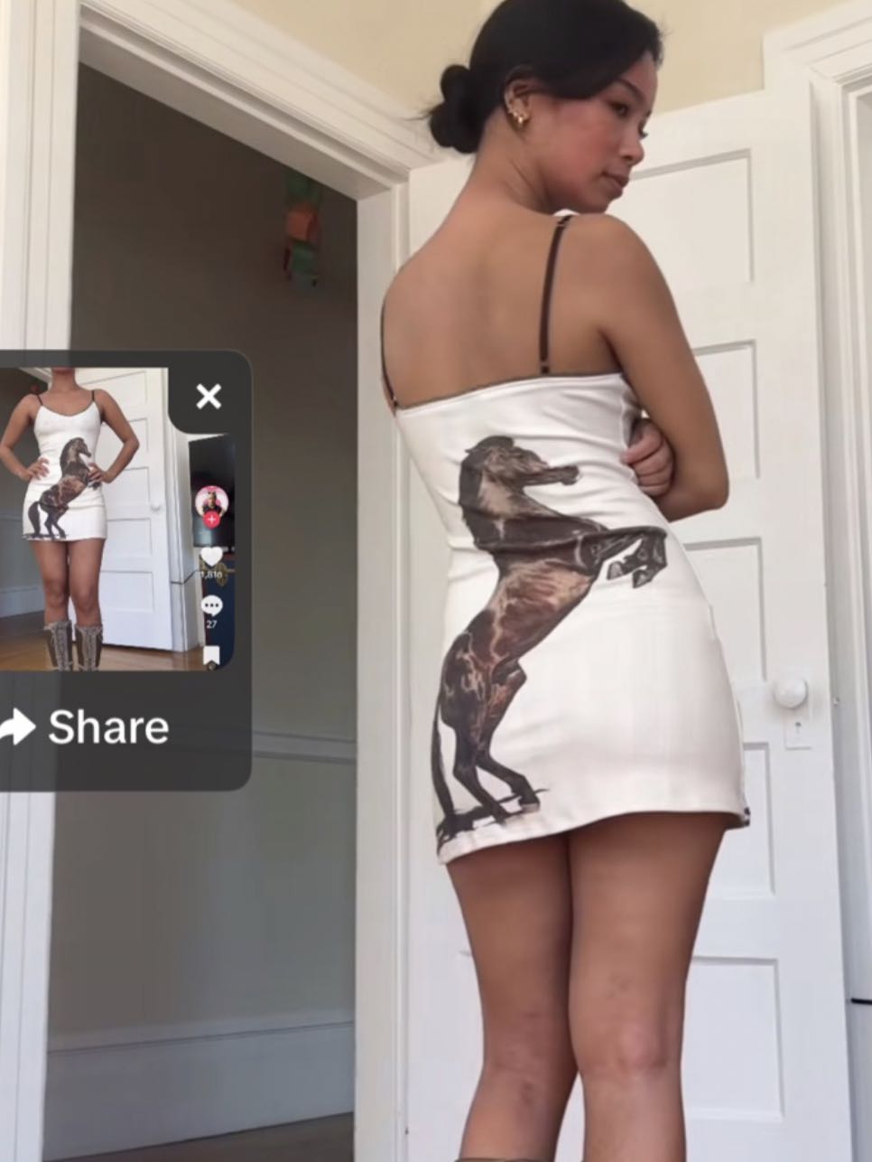 Horse Print Slip Dress