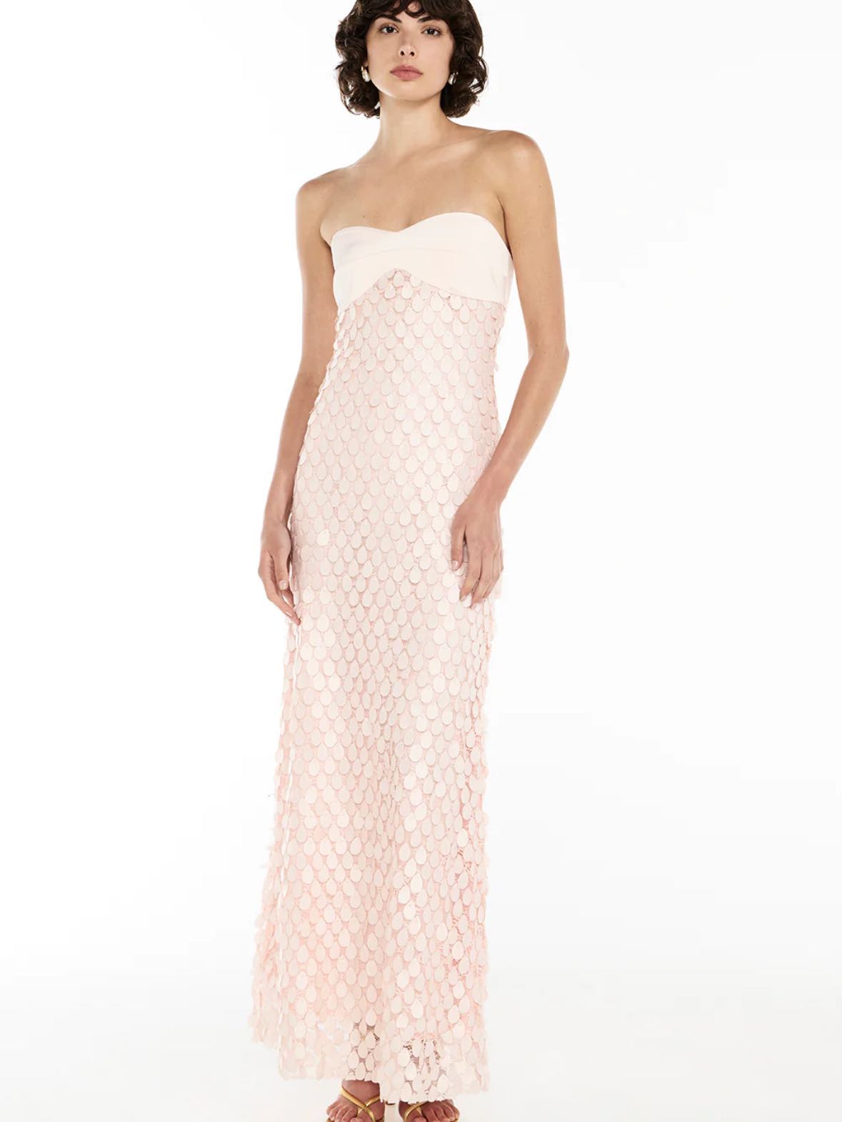 Strapless Sequin Maxi Dress