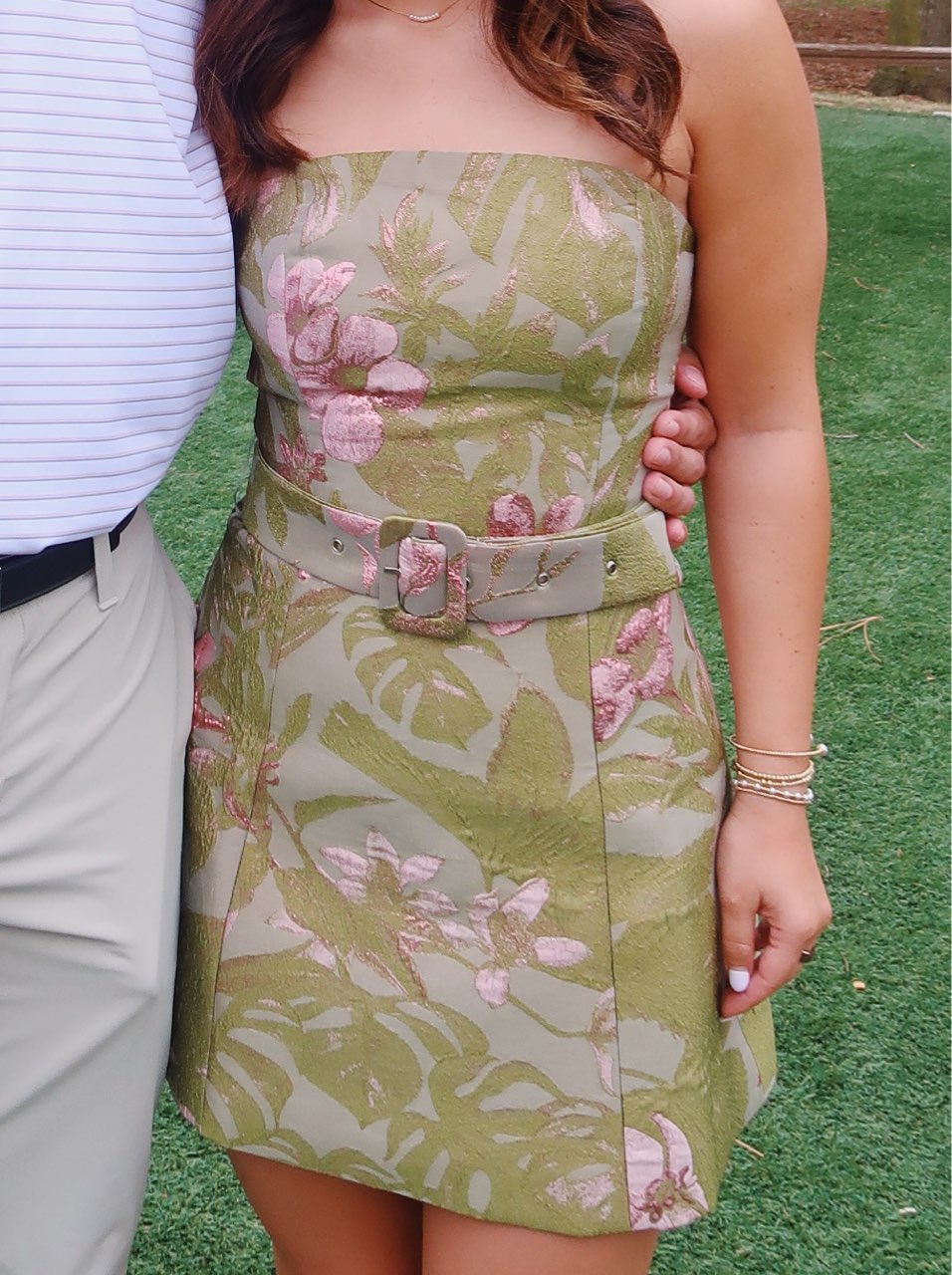 Green mini dress