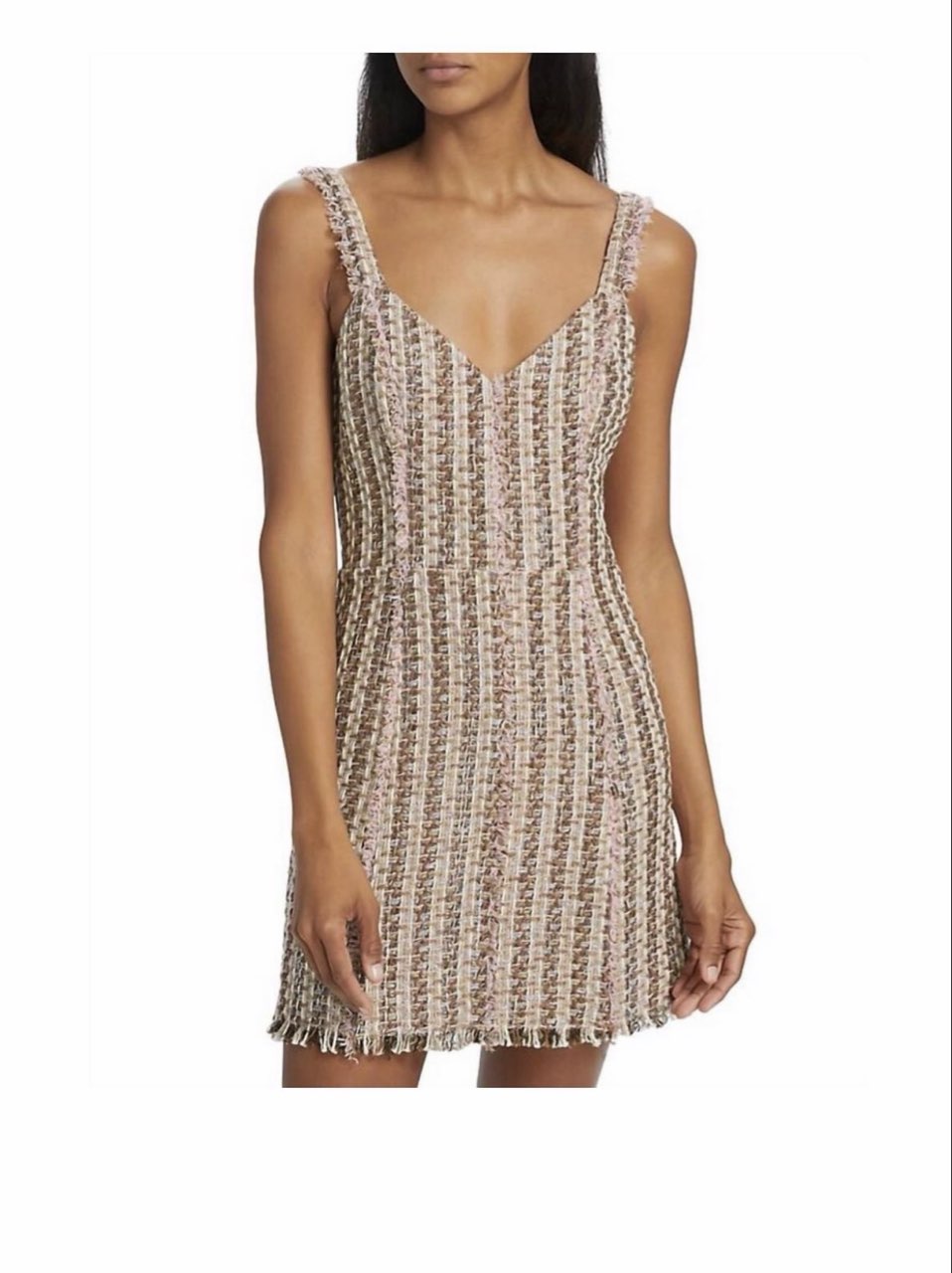 Ramy Brook Reese V-neck Tweed Minidress