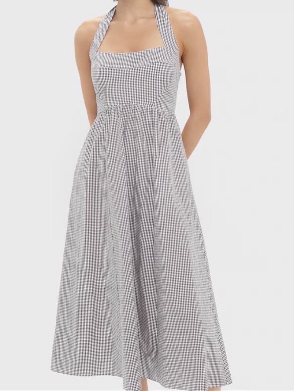Brown Gingham Hill House Midi Dress