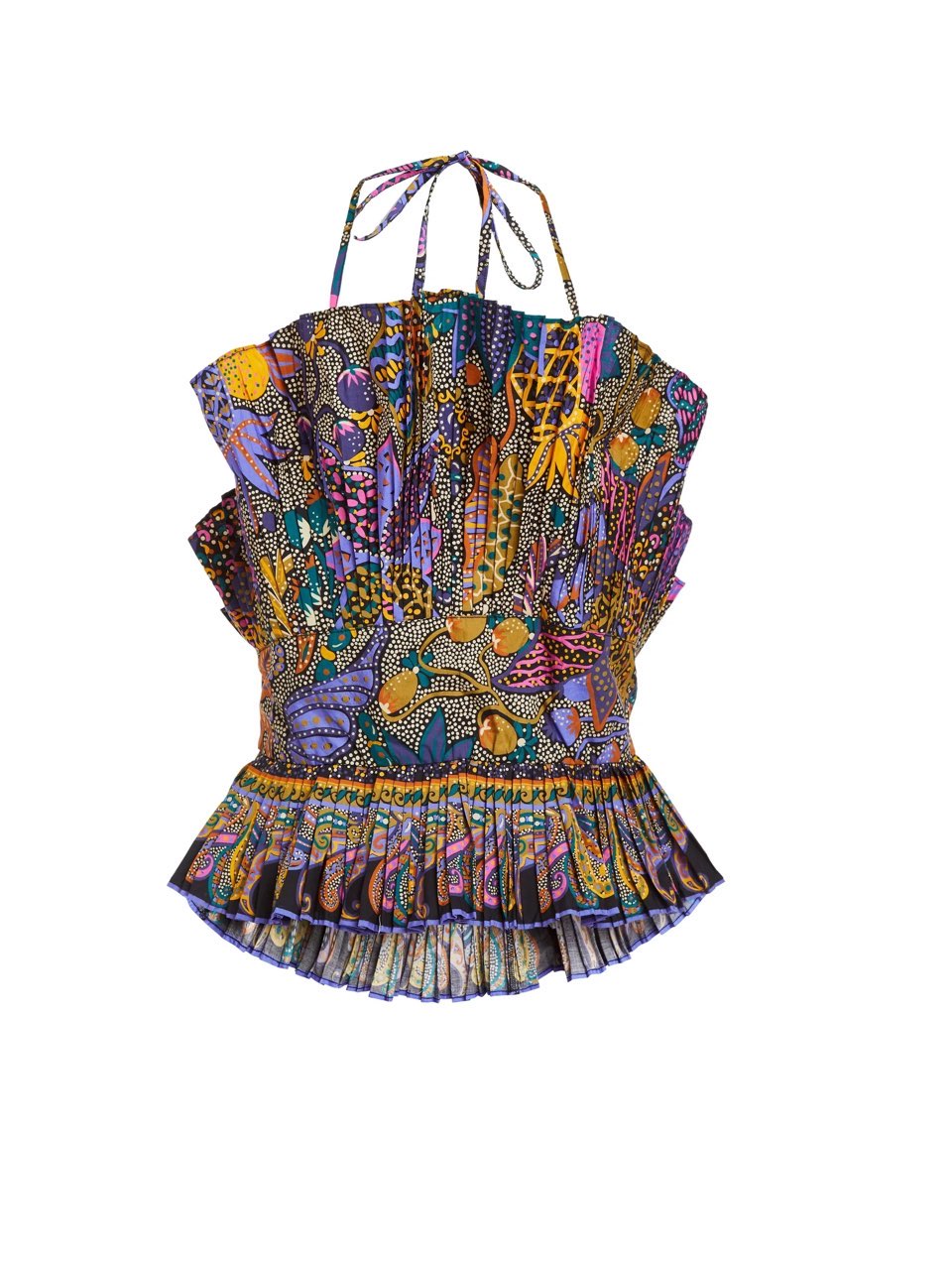 matching set Padma Floral Print Malca Top and matching Verona Skirt in the colorful Padma floral and paisley print.