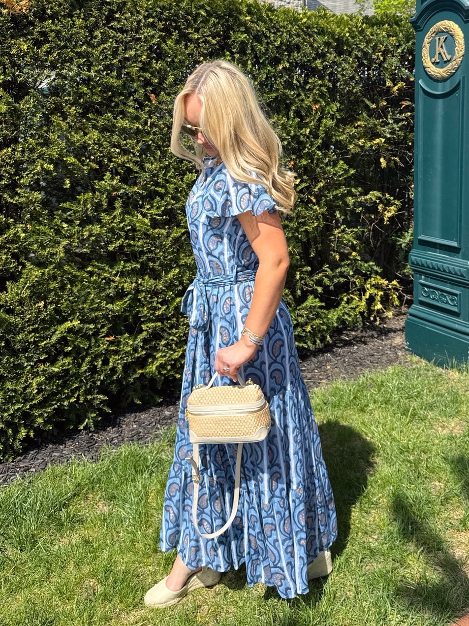 Oliphant Blue Paisley Maxi Dress
