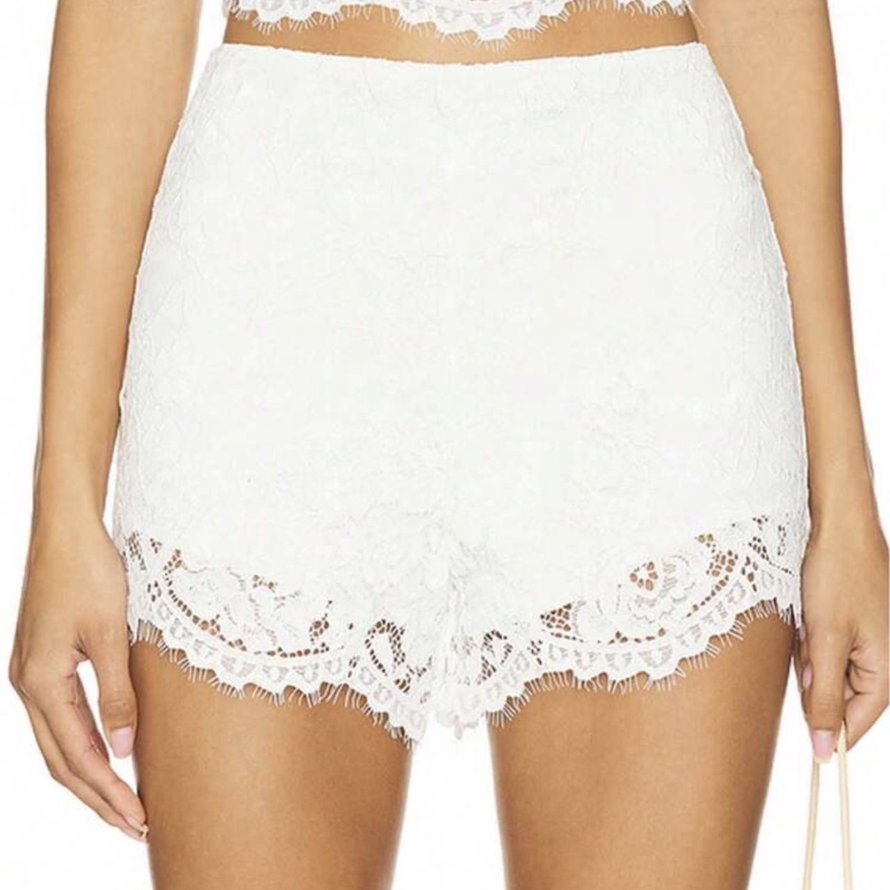 White Lace Mini Skirt