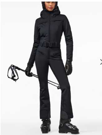 Black Belted Ski Jumpsuit