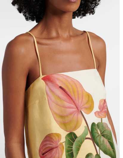 Agua by Agua Bendita Anthurium Print Mini Dress