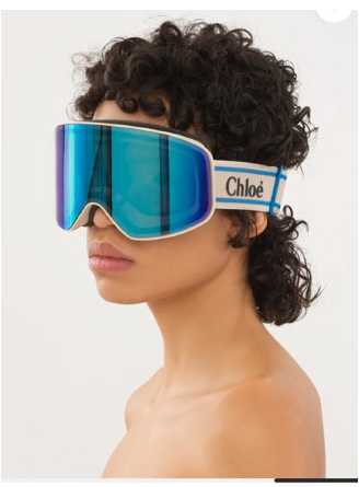 Chloé Blue Mirrored Ski Goggles