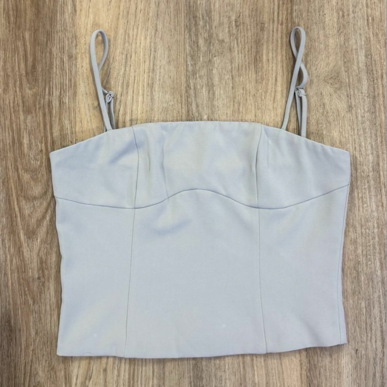 Light Gray Bustier Crop Top