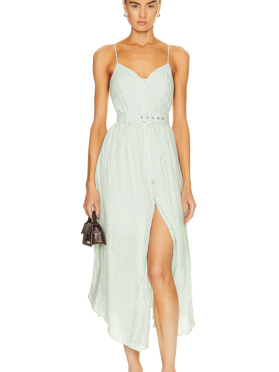 Leighton belted midi dress