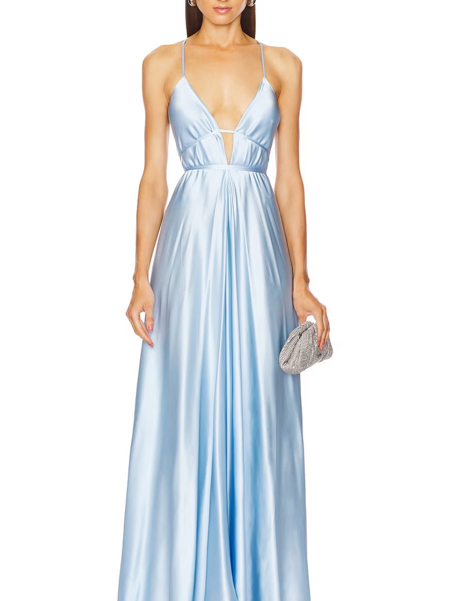 Michael Costello Light Blue Formal Gown