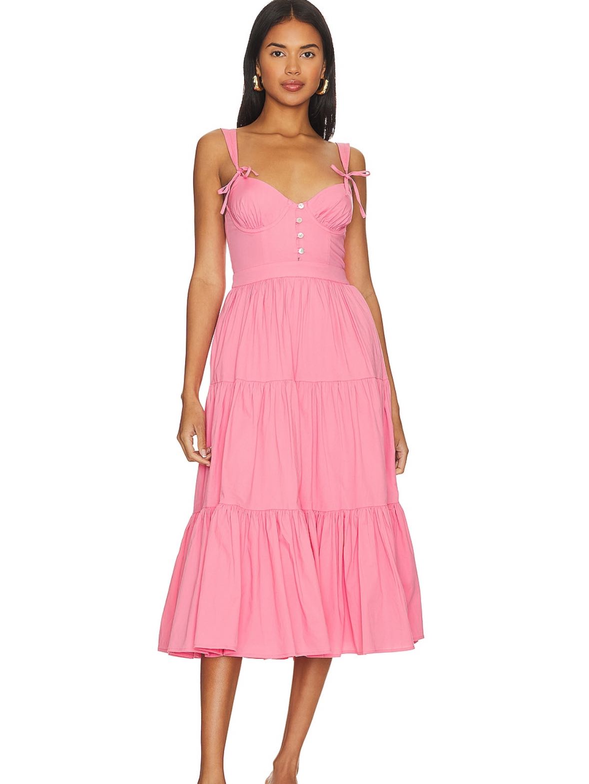 Pink midi dress