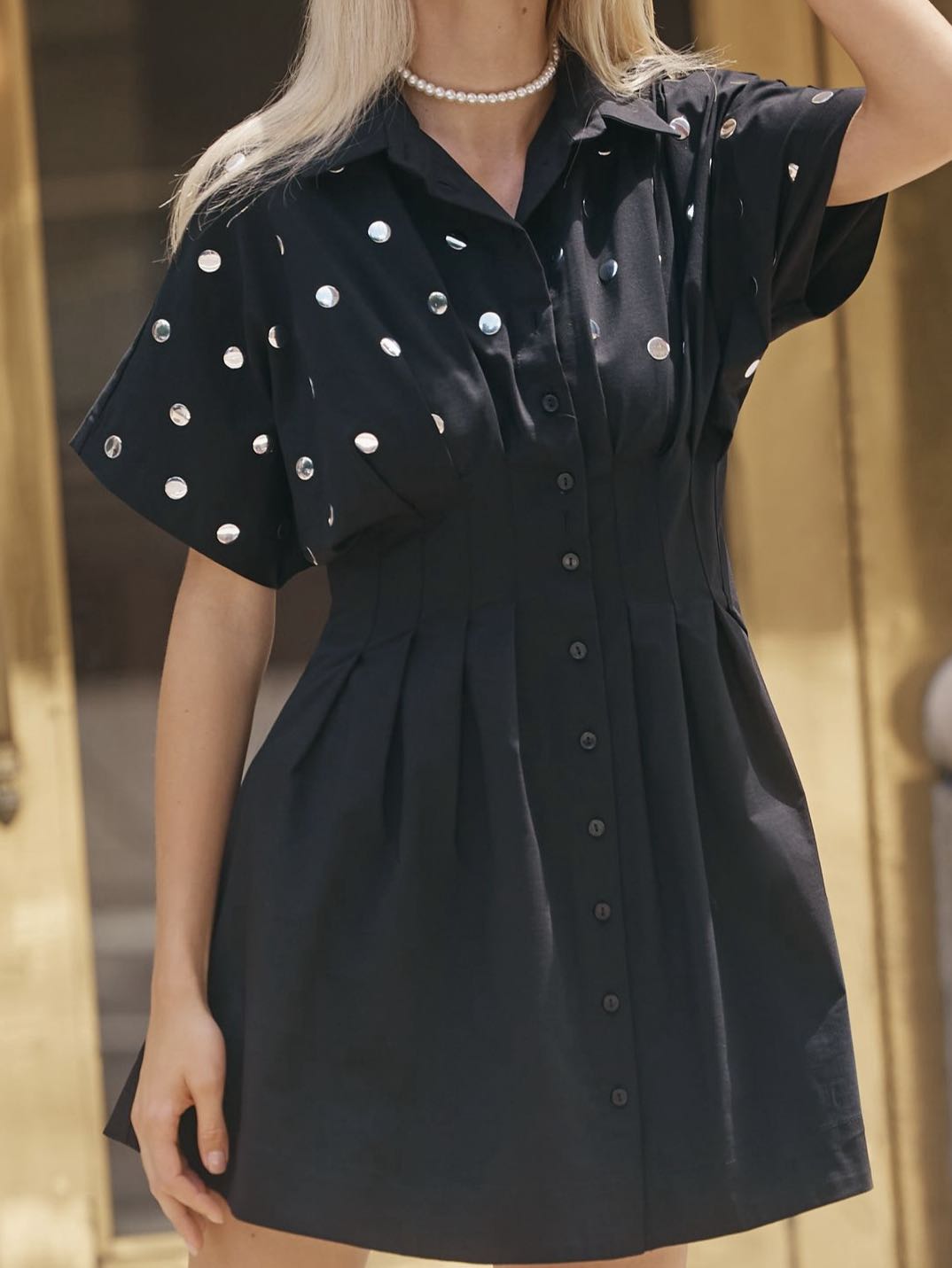Black mini dress