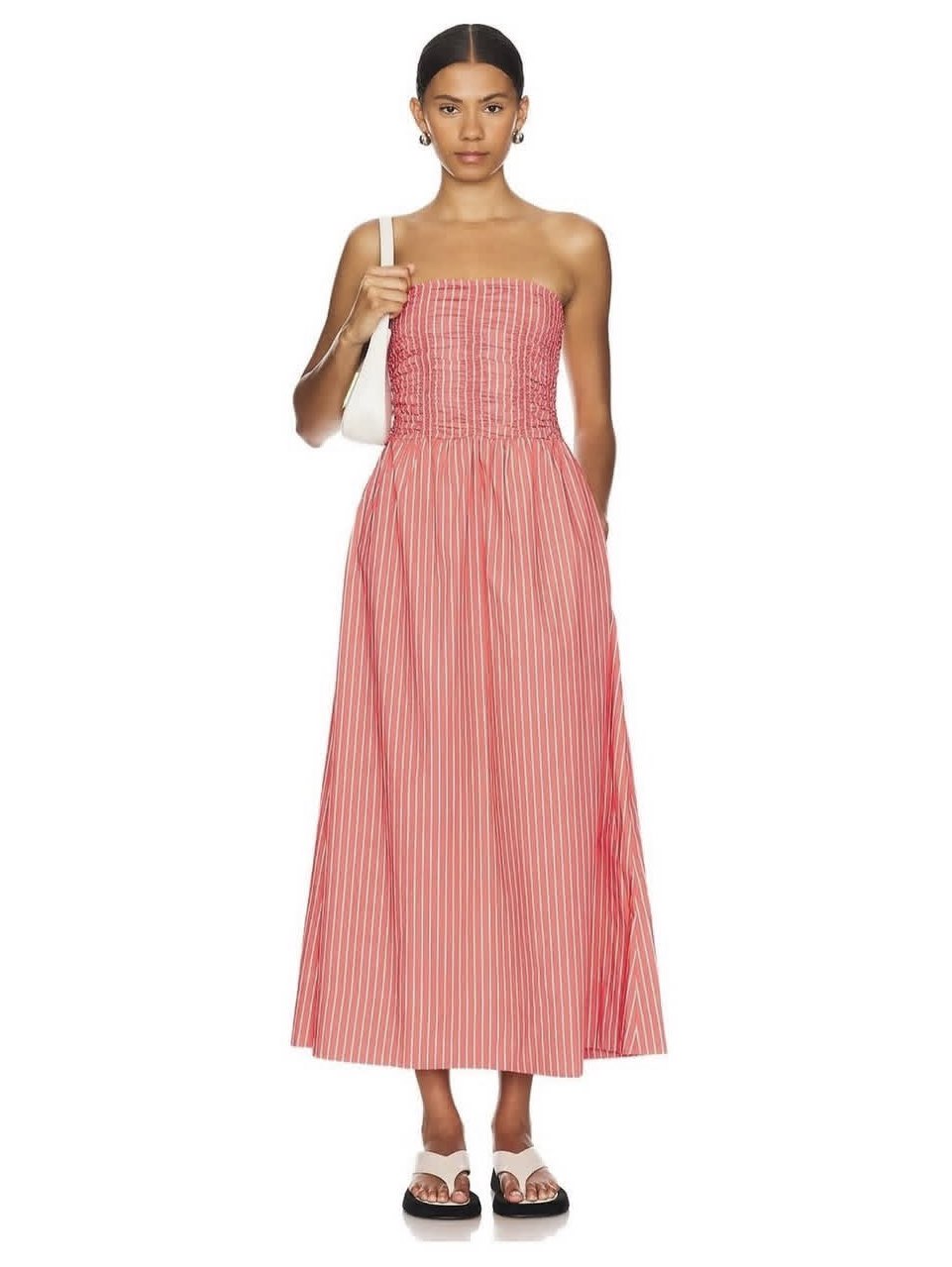 Faithful the Brand Red stripe Midi dress size XS