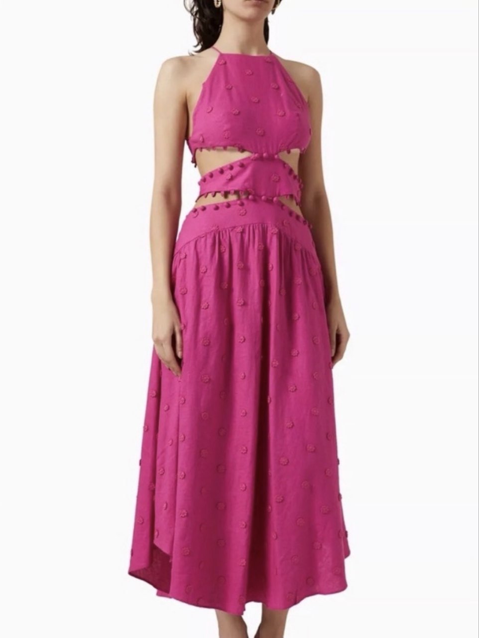 Pink cut out maxi dress