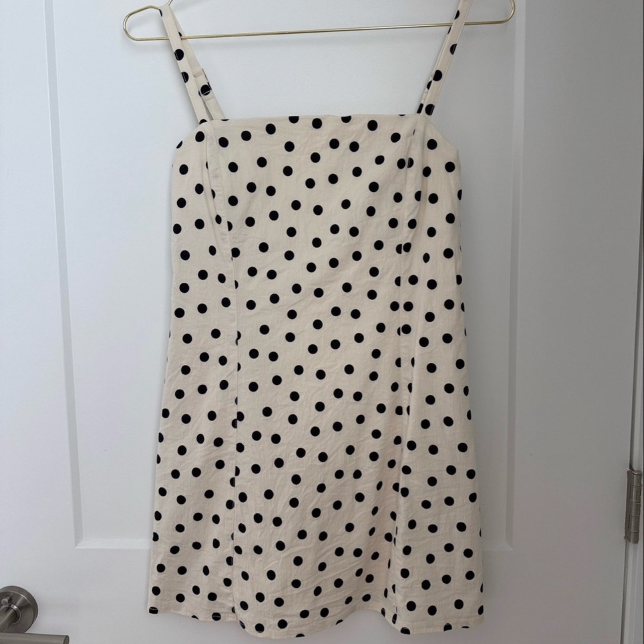 Cream Polka Dot Mini Dress
