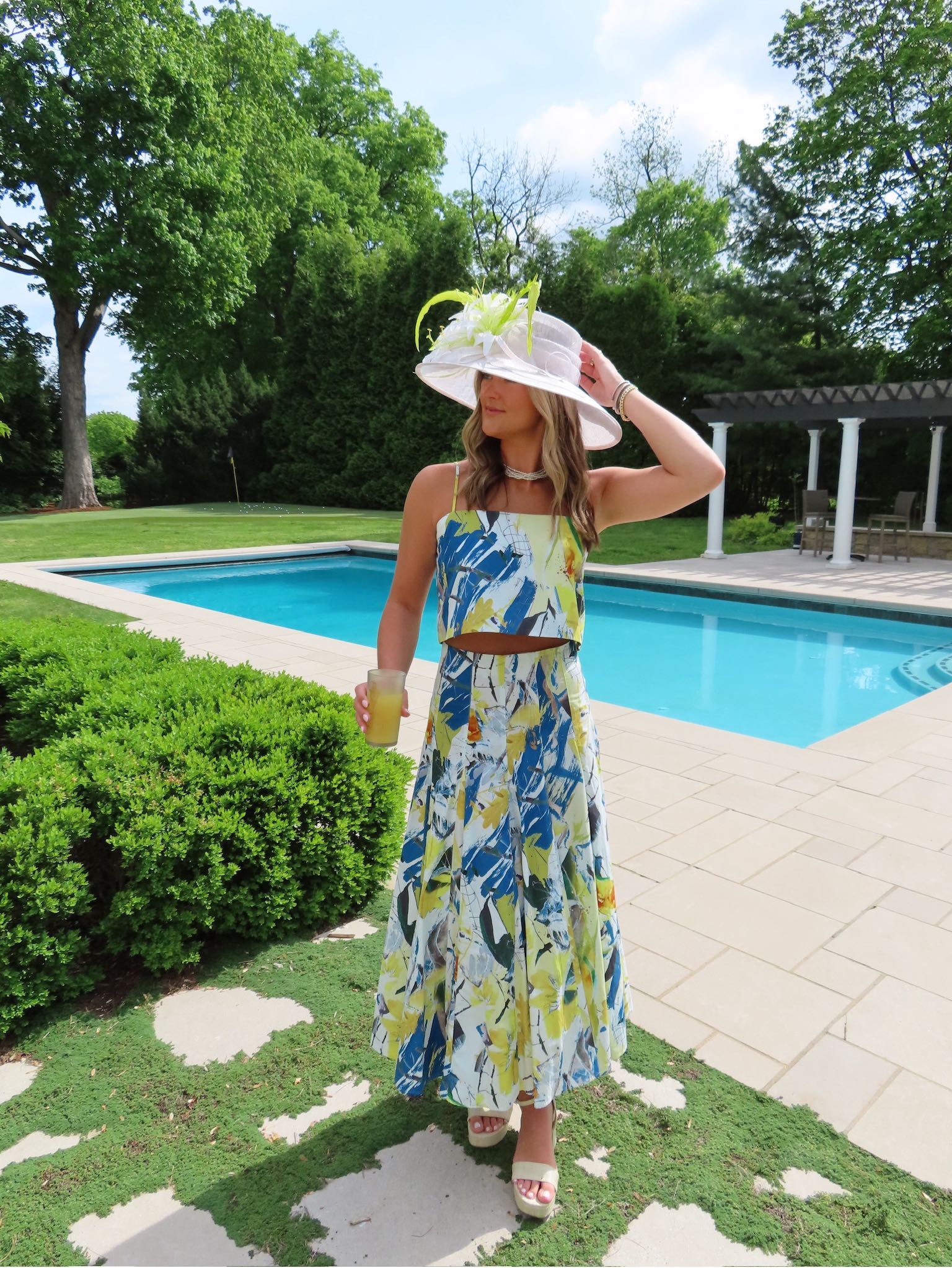Antonio Melani x M.G. Style Lamar Printed Two Piece Poplin Blouse & Skirt Set