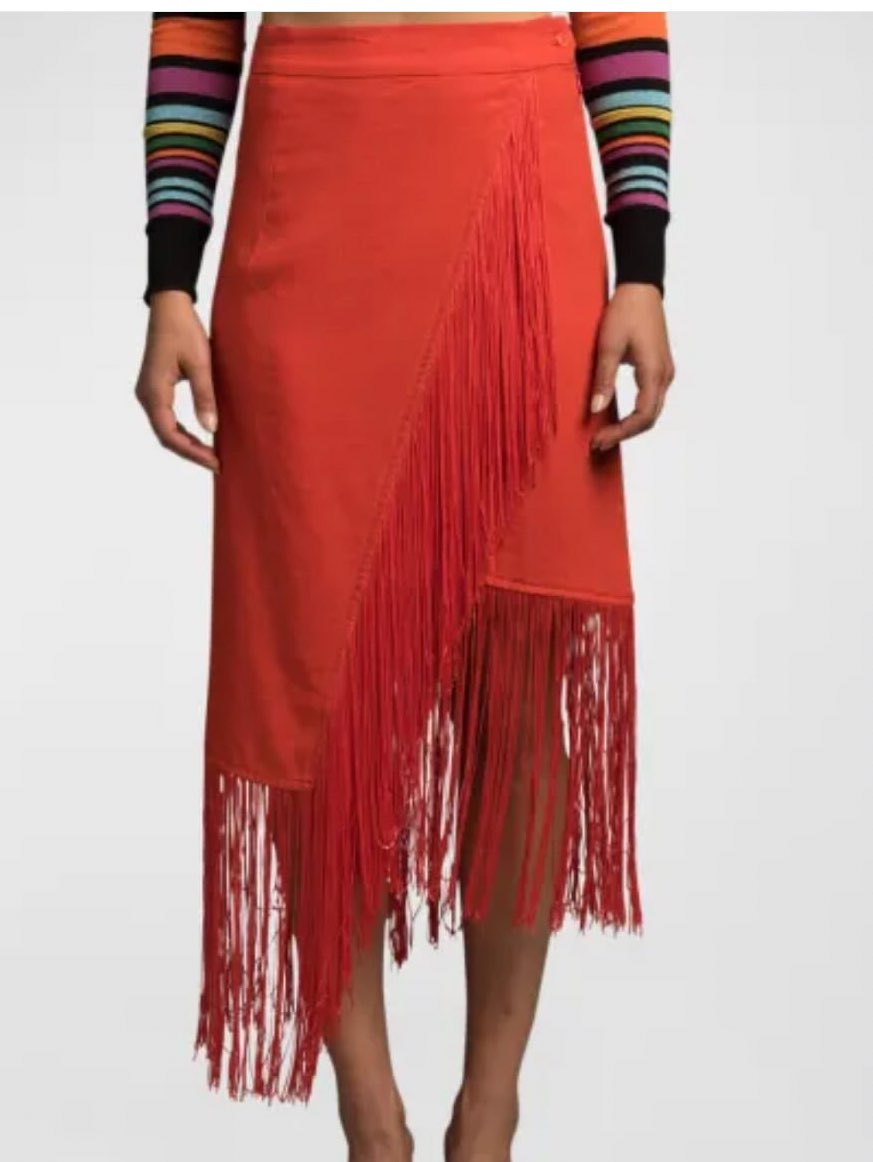 Fringe With Benefits Midi Skirt