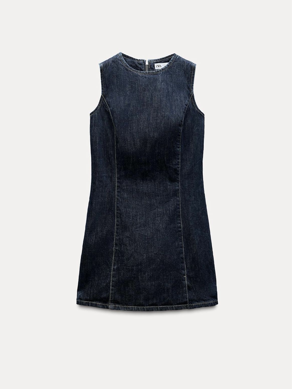 TRF Fitted Denim Dress
