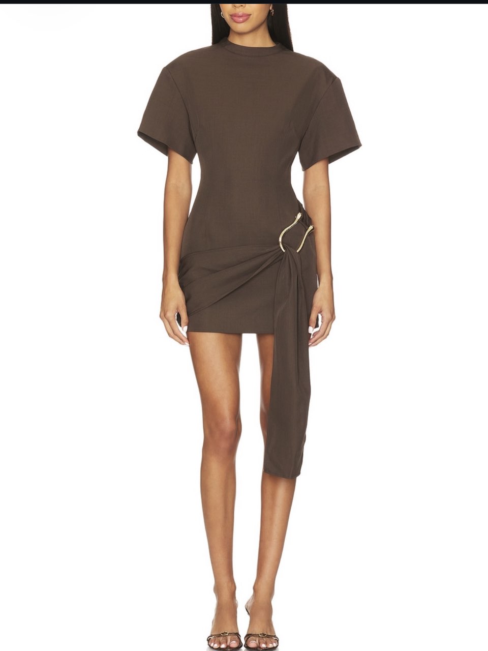 LIONESS Martini Mini Dress in Chocolate