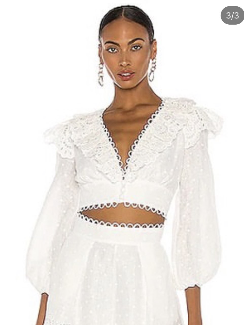 Zimmermann Mae Scallop Crop Top and Shorts Set