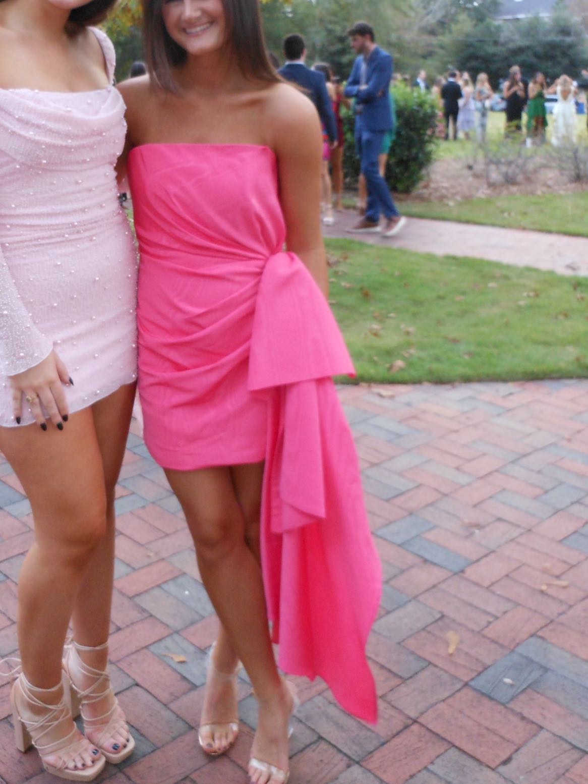 pink cocktail mini dress