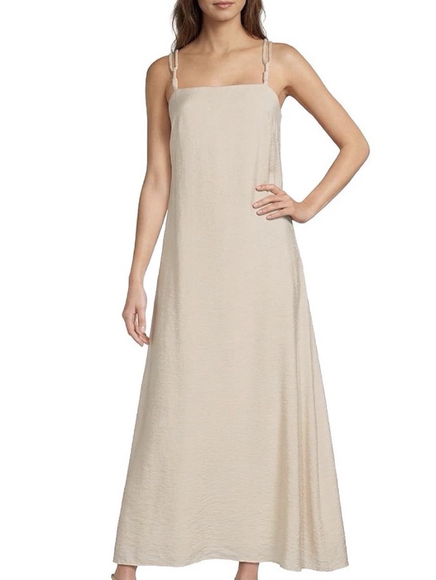 Tan flowy dress