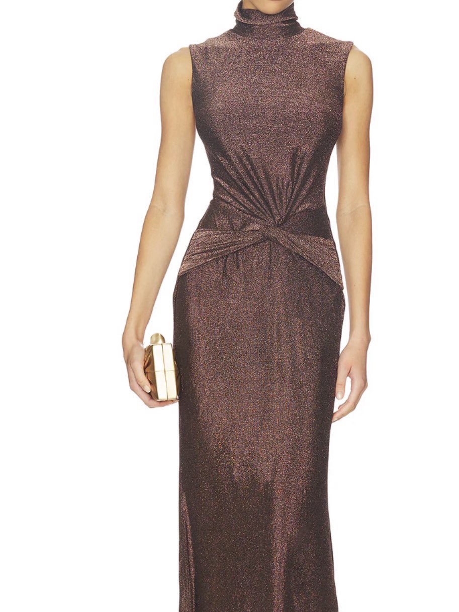 Maxi dress in brown