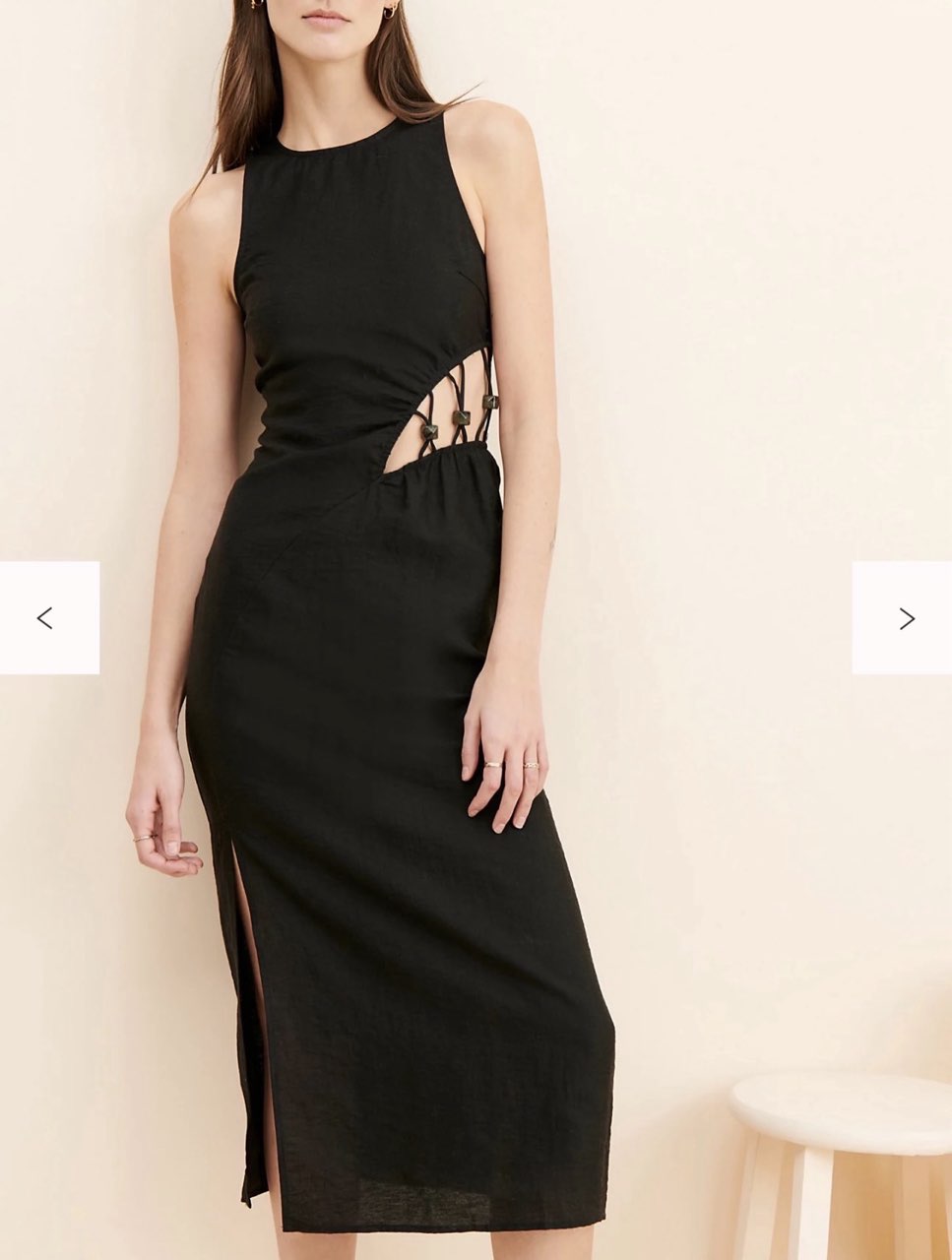 Suboo Astrid Resin Waist Detail Midi Dress