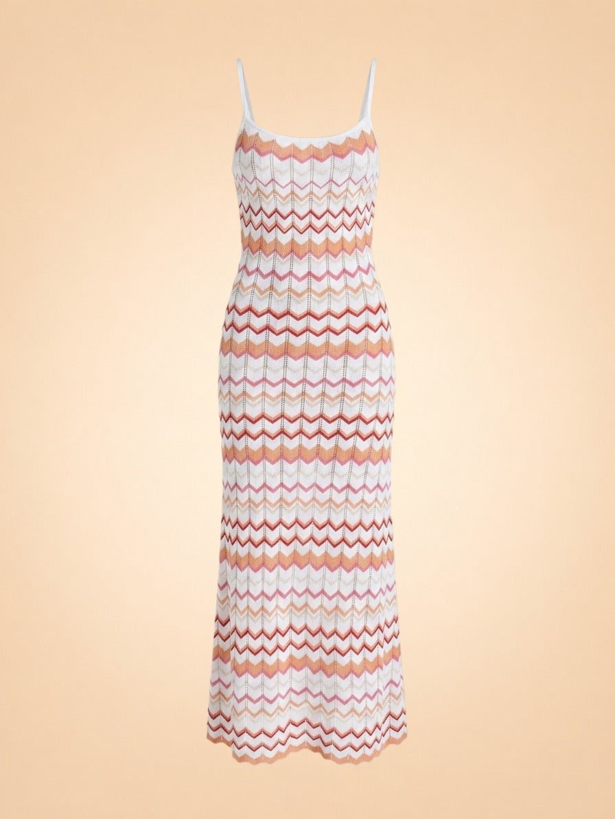 Chevron Knit Maxi Dress