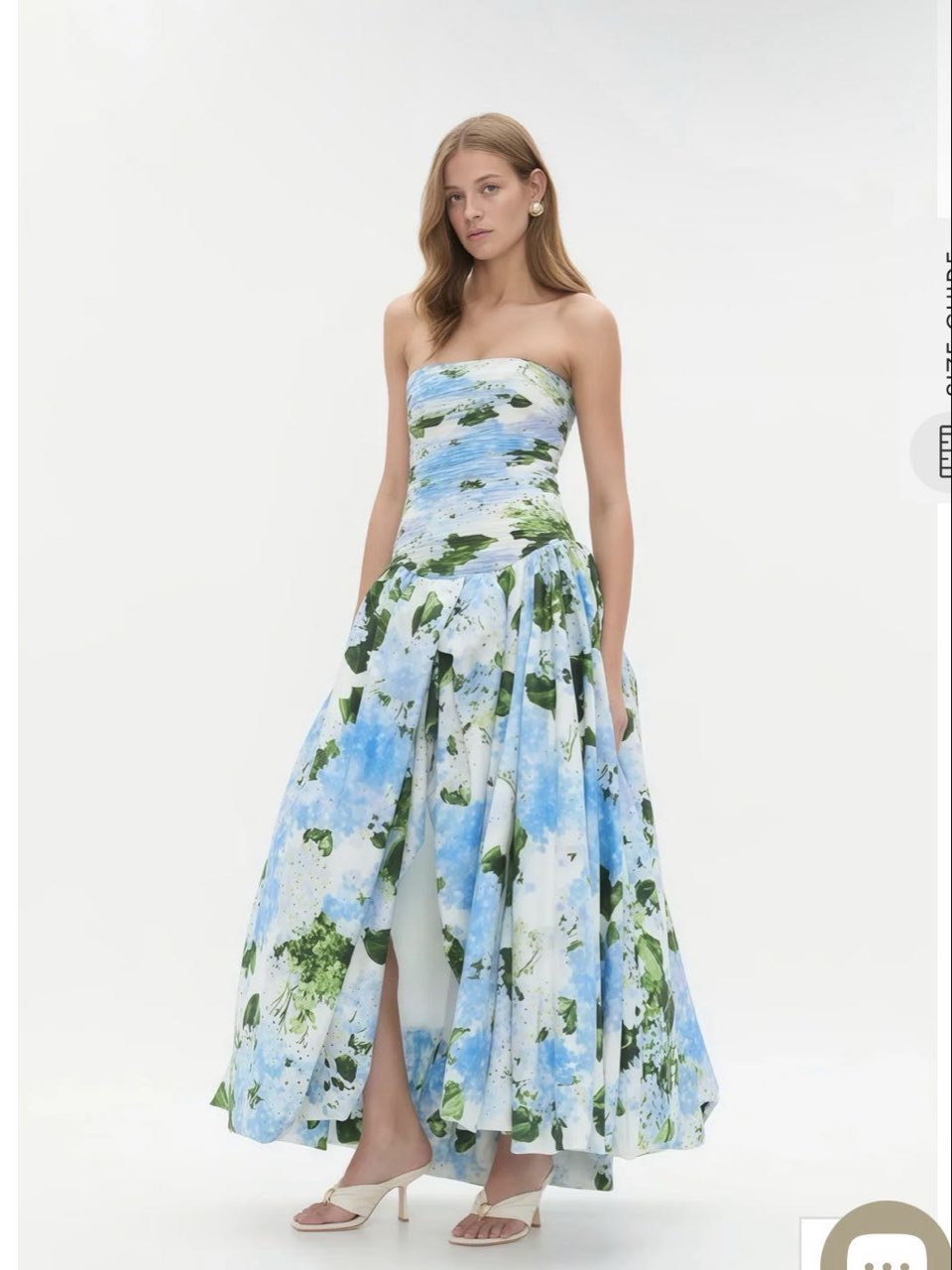 Floral Hydrangea Maxi Bubble Dress