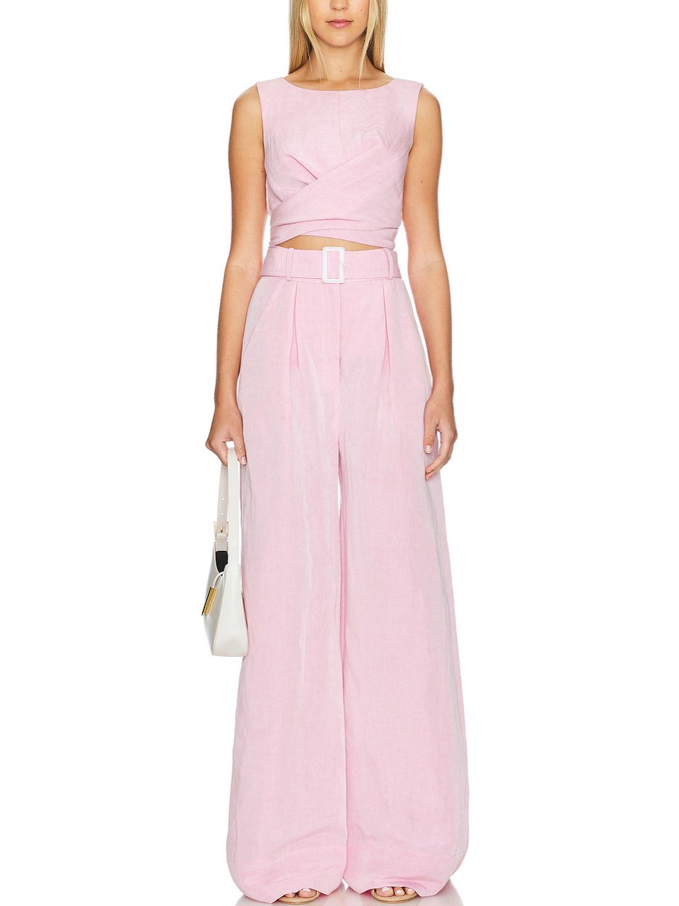 Matthew Bruch Pink Linen Set