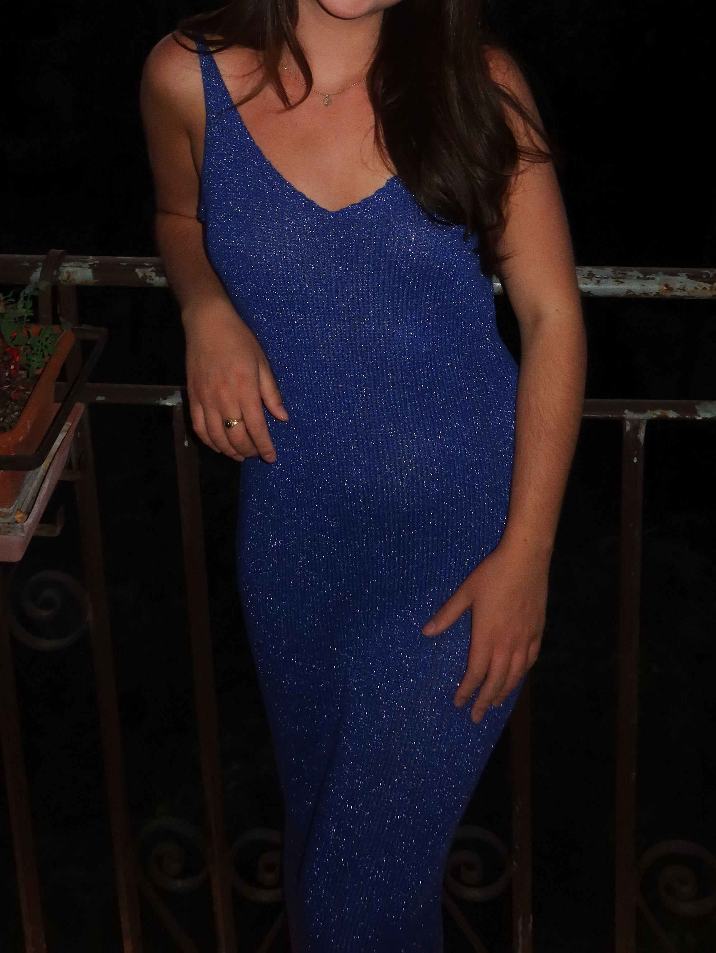 Blue long dress