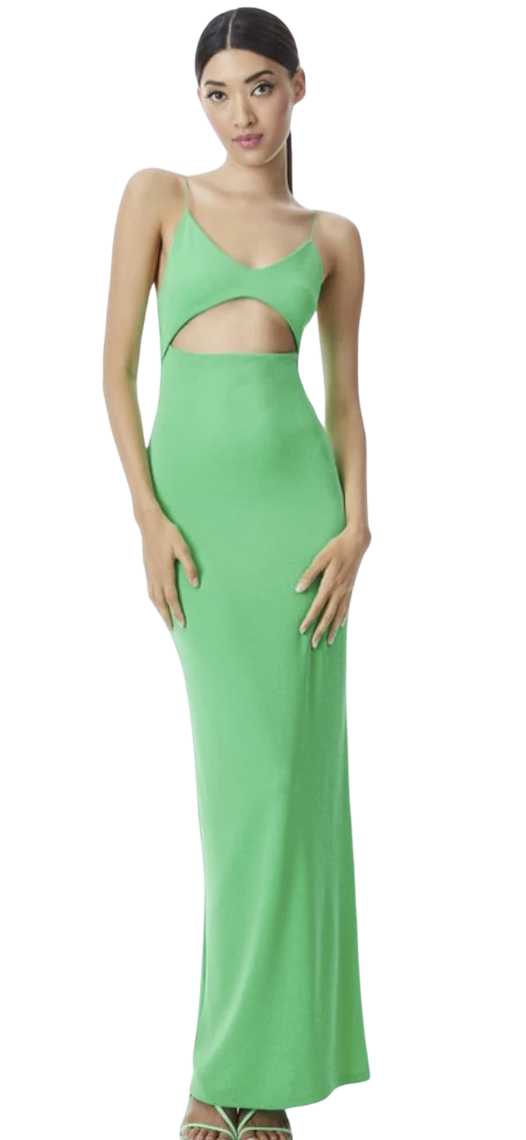 alice + olivia valli fitted cutout cami dress