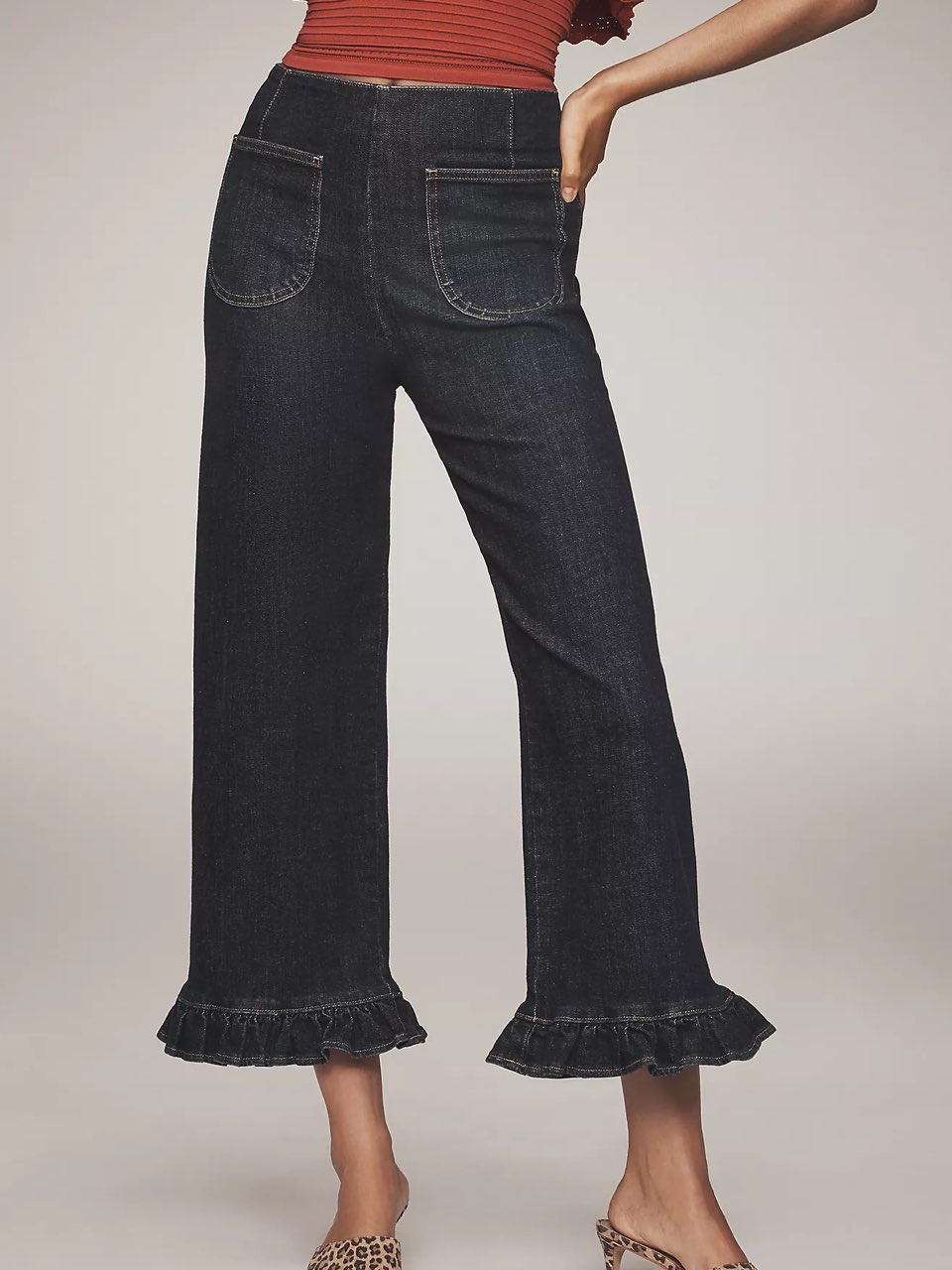 maeve ruffle hem colette jeans