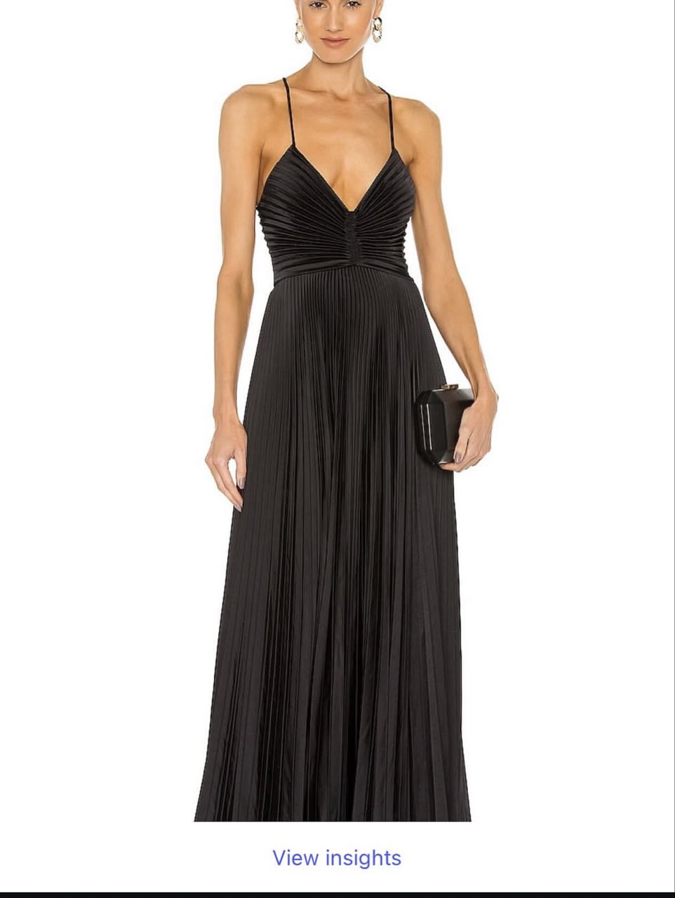 Black Pleated Maxi Dress