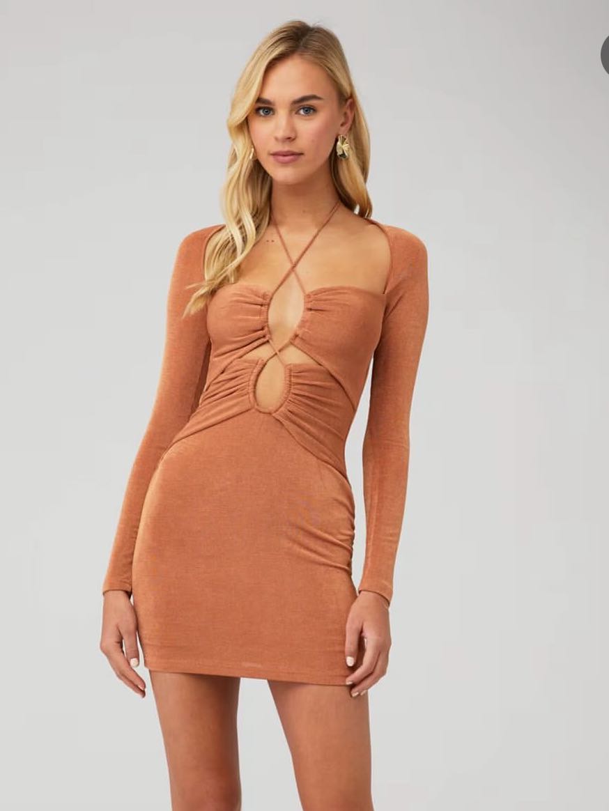long sleeve mini dress