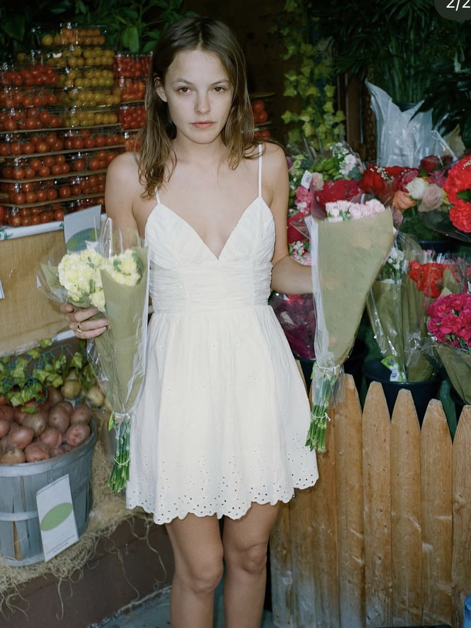 White Eyelet Mini Dress