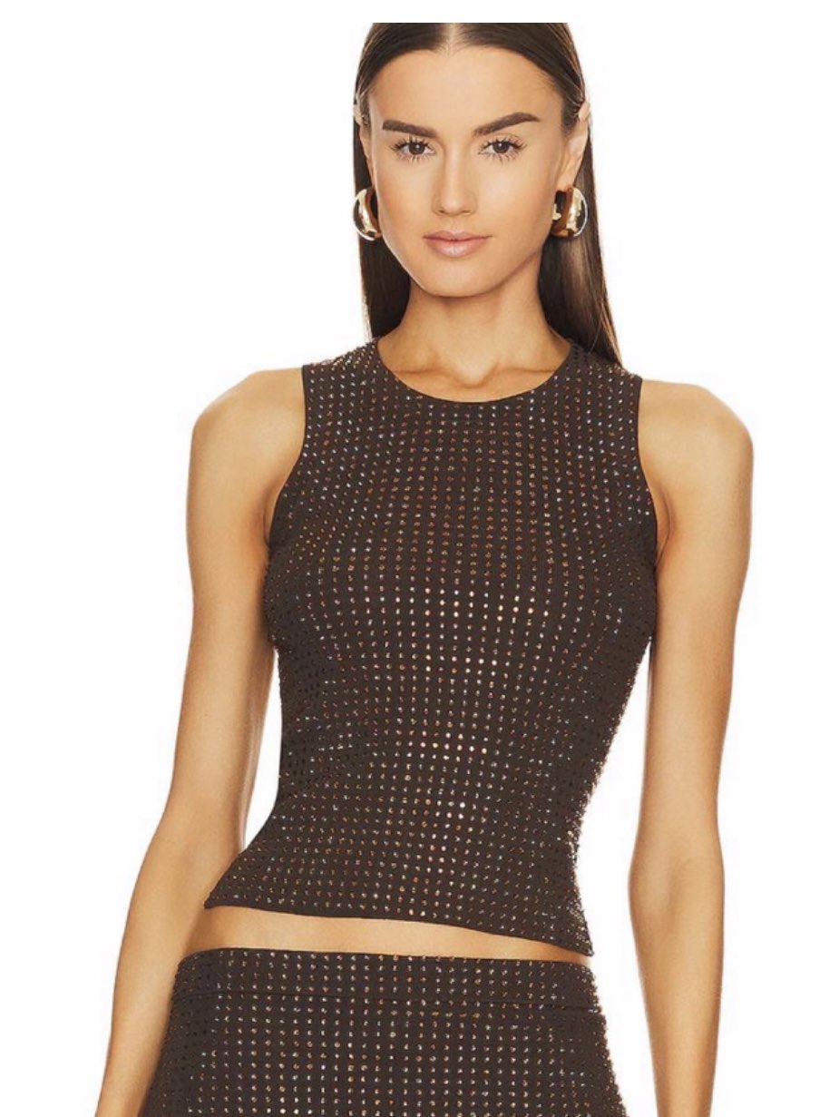 Embellished Sleeveless Tank Top and skort