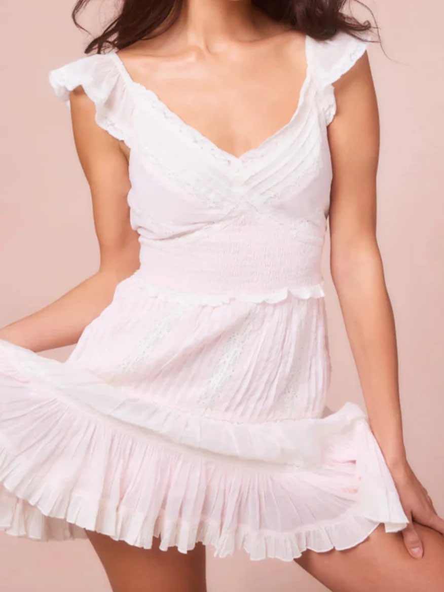 Love Shack Fancy Ruffle Mini Dress