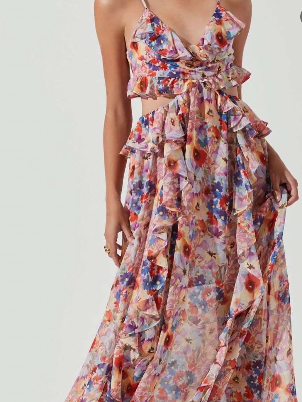 Palace floral cutout maxi dress