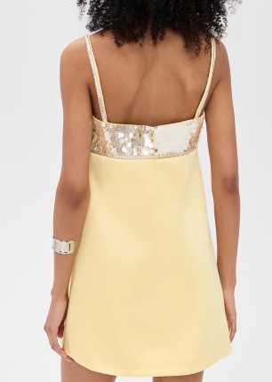 Sequin Bodice Mini Dress