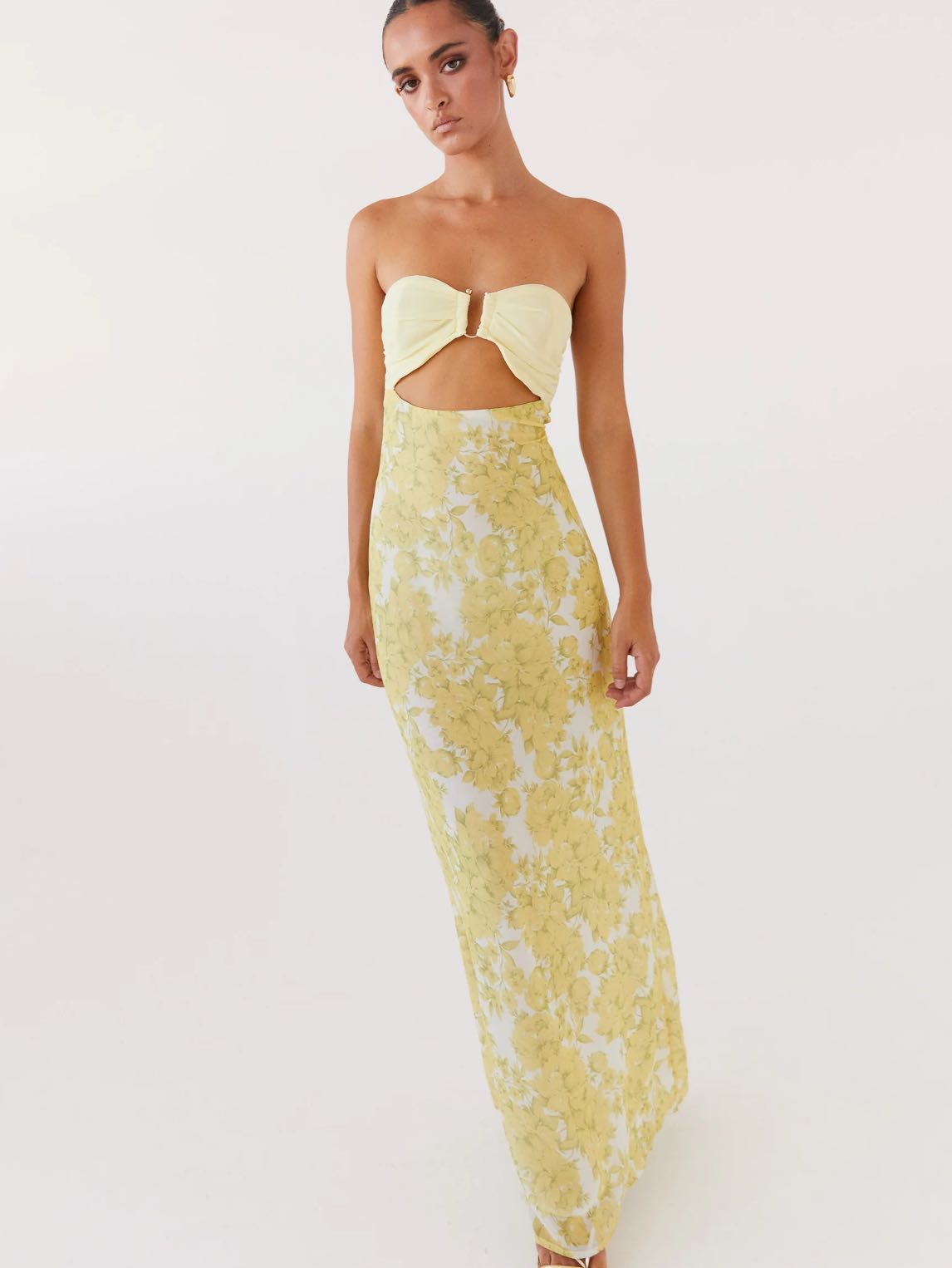 Yellow floral maxi