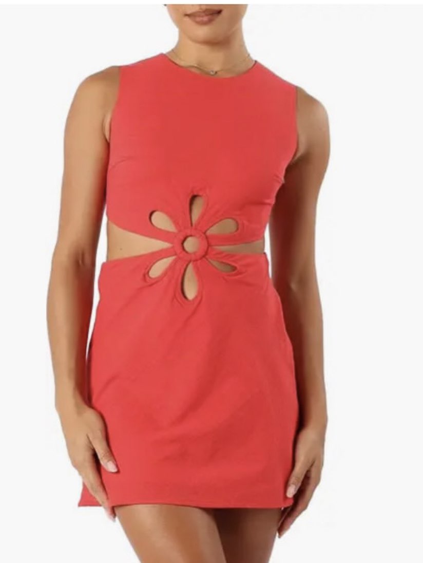 Red Cutout Mini Dress